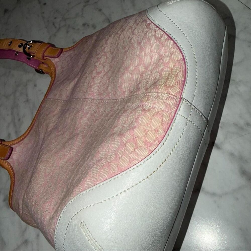 Vintage Coach Signature Pink Hobo Bag (style number 7025) rare - Picture 8 of 8
